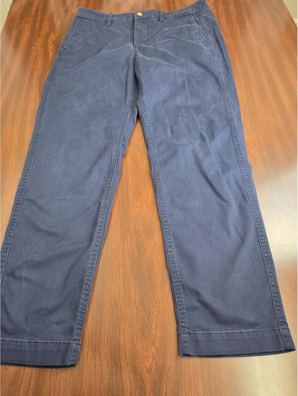 J Crew Size 6 Navy Blue High Rise Girlfriend Chino Pants Smart Everyday Classic